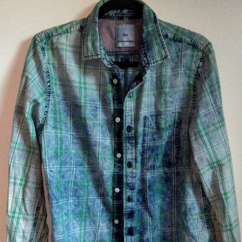 Zip Code Mens Button Up Shirt